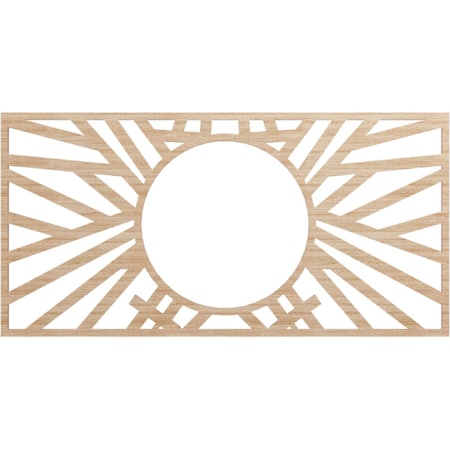 Ekena Millwork Hoover Wood Fretwork Pierced Ceiling Medallion, Alder, 32"W x 16"H x 11 7/8"ID x 3/8"T CMWP32X16X0375HOAL